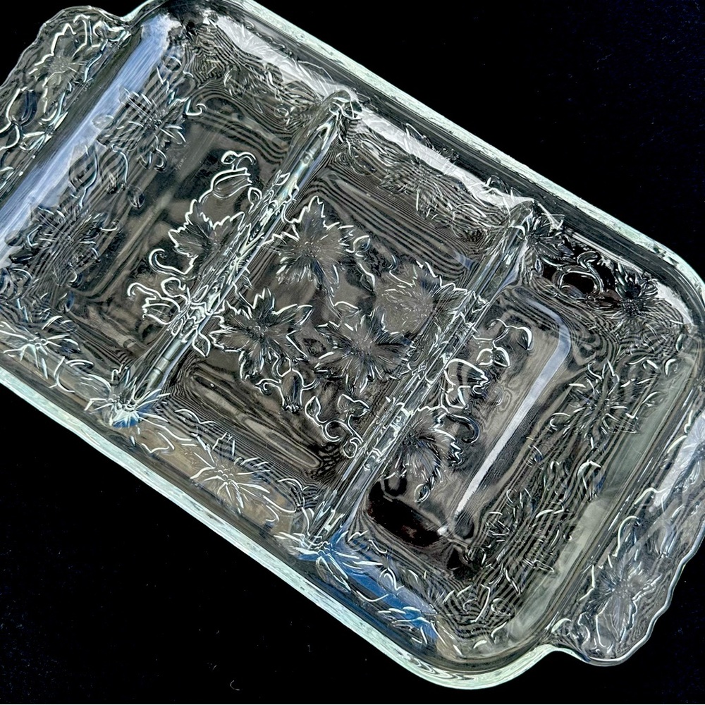 Princess House Fantasia Three Part Relish Tray